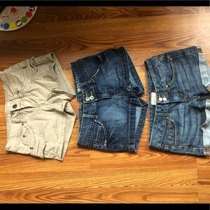 🔥 3 pairs shorts sz 1 mossimo So denim jean shorts juniors